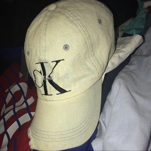 CK Calvin Klein Dad Hat * Chewed Look Custom *